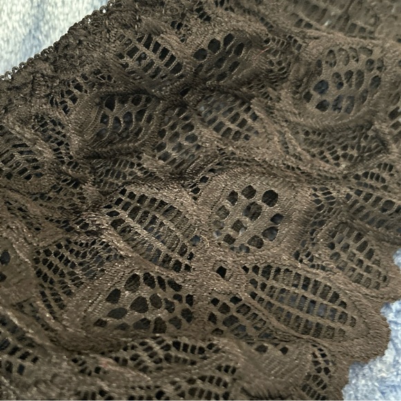 COPY - Lingerie Set Sz small Black Lace Bralette Bra Matching  Panties High L… - Picture 7 of 12